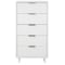 Manhattan Comfort Granville Tall 23.62 Narrow Dresser in White DR-5001 - alternate 1